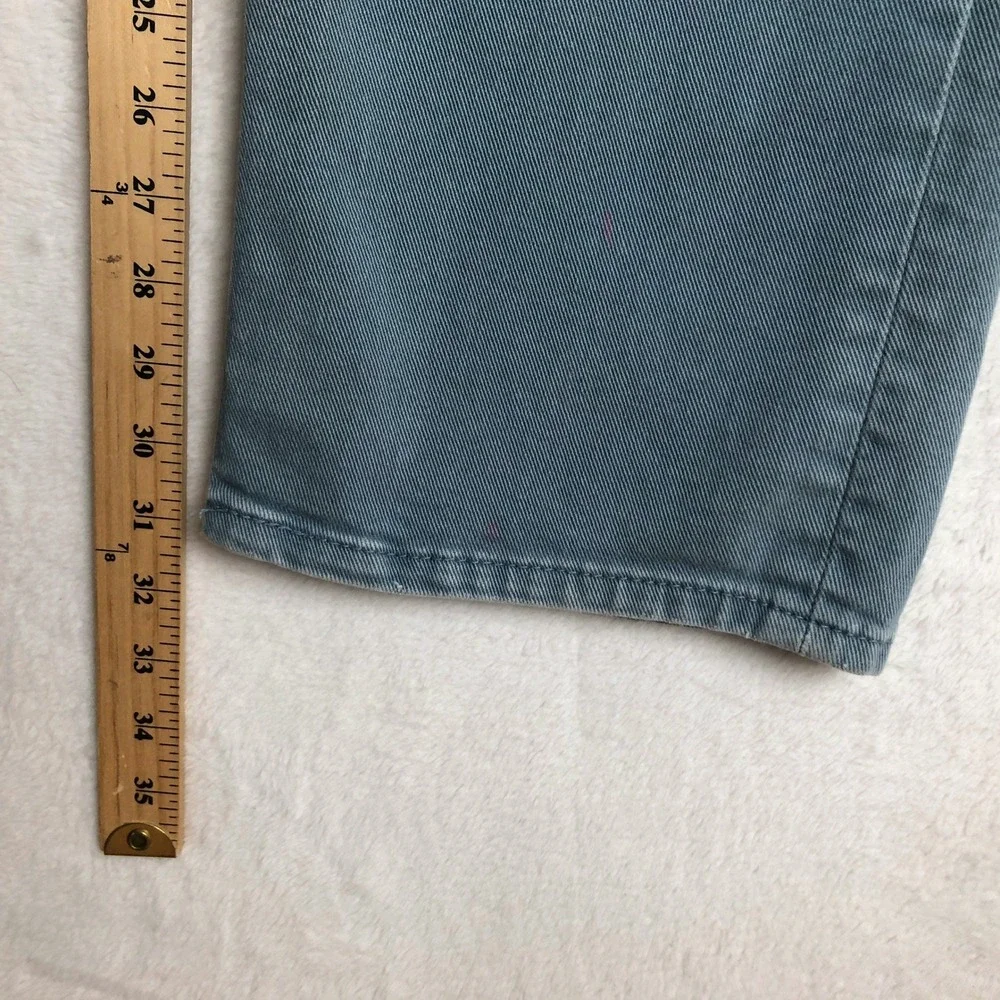 LEVI'S 514 White Tab Straight Fit Jeans 36x32 Light Blue Green Wash 00514-0783